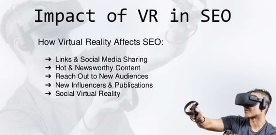 Virtual reality effects and search engine optimization