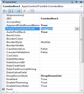 Ajax Toolkit ComboBox Control In ASP Net MindStick