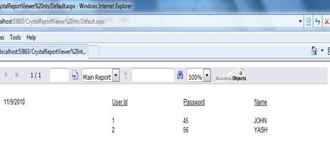 CrystalReportViewer Control in ASP.Net - MindStick