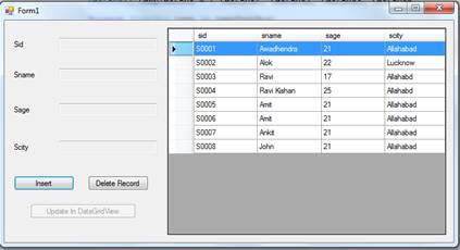 Working with DataGridView in VC# - MindStick