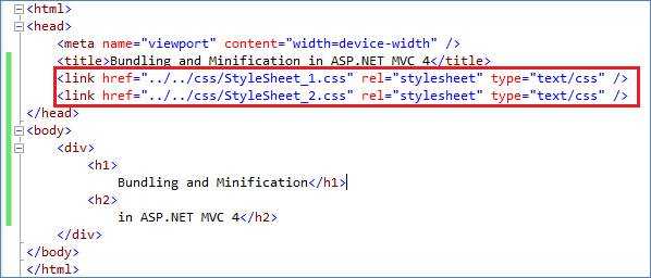 Bundling And Minification In ASP.NET MVC 4 - MindStick