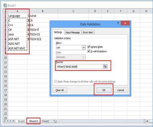 Dropdown Control In Excel 6744