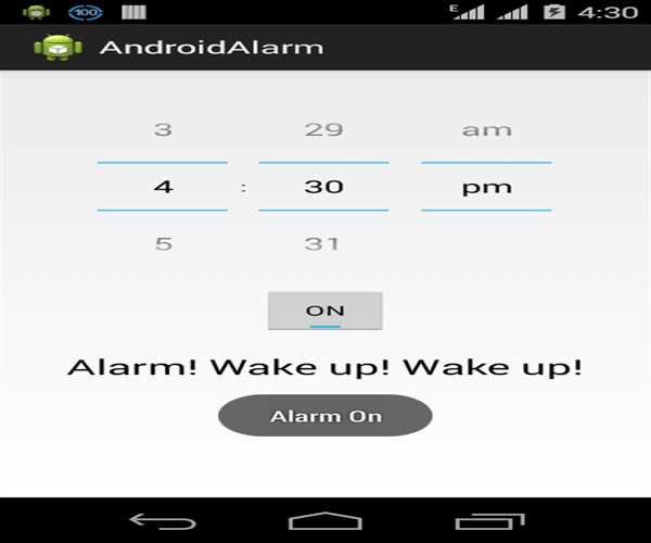 Android Alarmmanager Example