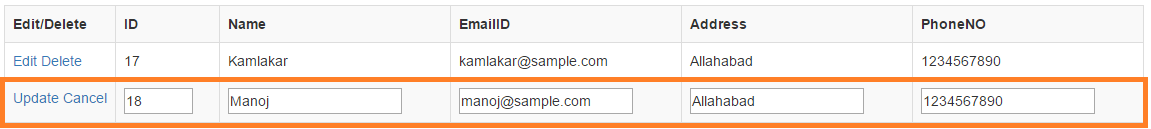 Crud Operation In Aspnet Using Sqlite Database 0150